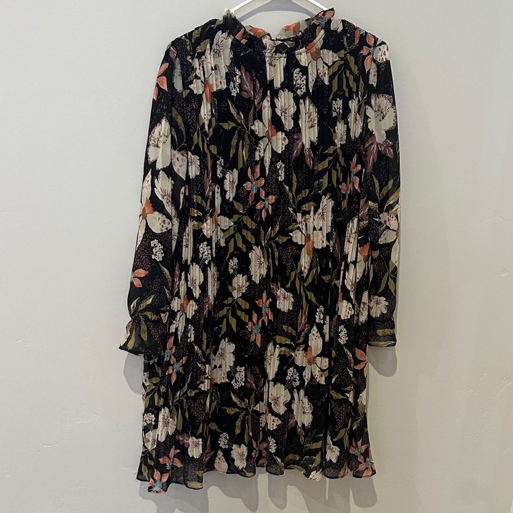 Bohme Floral Midi Dress - Black and White